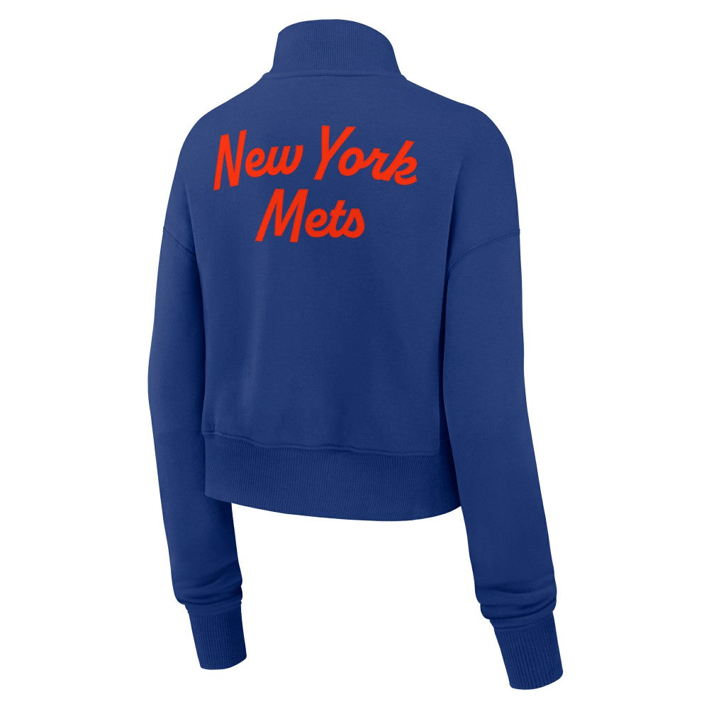 New York Mets Nike Women's Primetime Phoenix Fleece Half-Zip Sweatshirt - Royal - Nike Sale