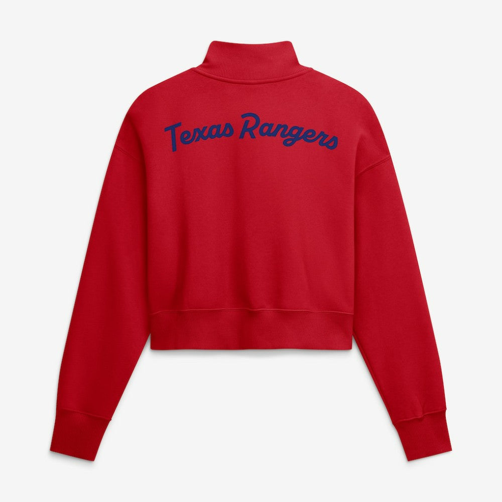 Texas Rangers Nike Women's Primetime Phoenix Fleece Half-Zip Sweatshirt - Red - Nike on Sale
