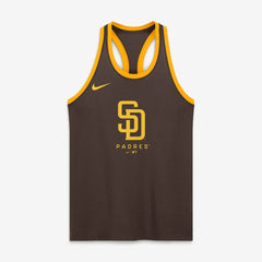 San Diego Padres Nike Women's Tri-Blend Dri-FIT Racerback Tank Top - Brown - Nike Discount