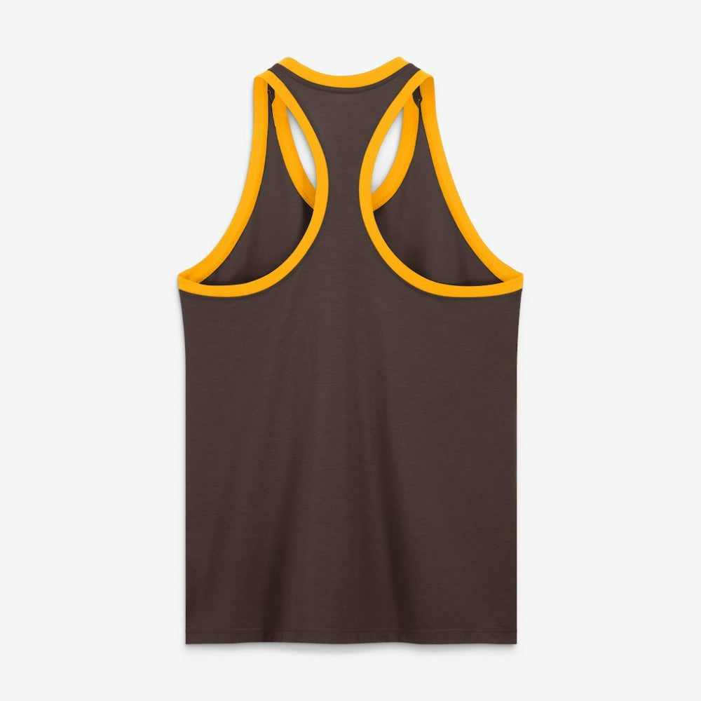 San Diego Padres Nike Women's Tri-Blend Dri-FIT Racerback Tank Top - Brown - Nike Discount