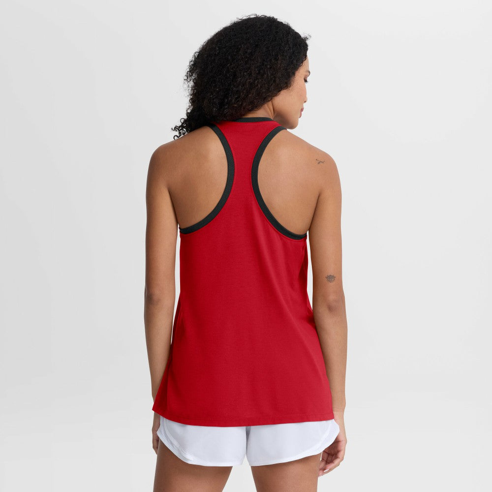 Cincinnati Reds Nike Women's Tri-Blend Dri-FIT Racerback Tank Top - Red - Nike Lifestyle