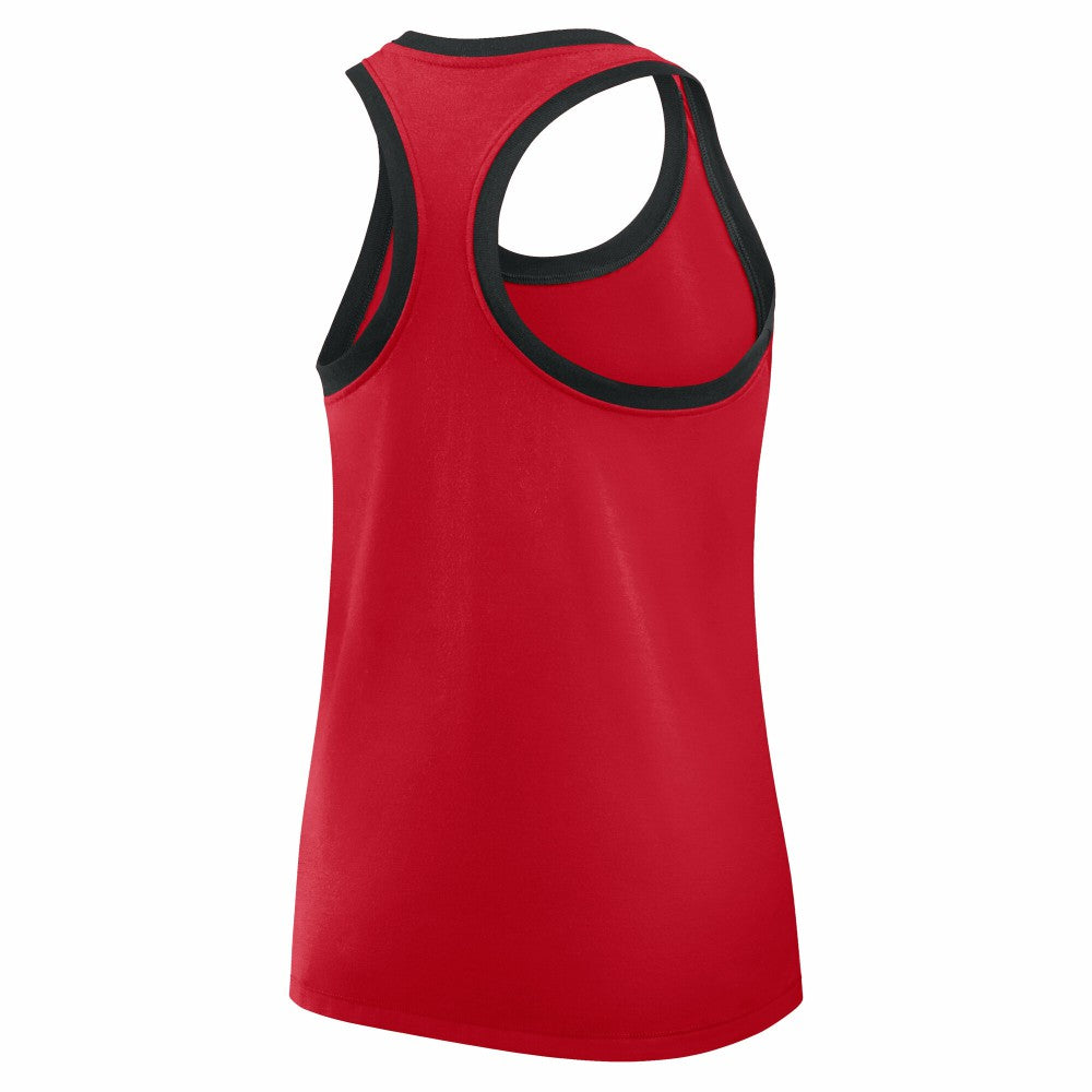 Cincinnati Reds Nike Women's Tri-Blend Dri-FIT Racerback Tank Top - Red - Nike Lifestyle
