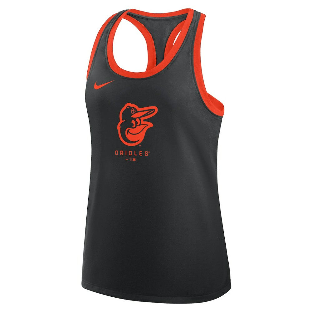 Baltimore Orioles Nike Women's Tri-Blend Dri-FIT Racerback Tank Top - Black - Nike Lifestyle