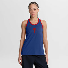 Philadelphia Phillies Nike Women's Tri-Blend Dri-FIT Racerback Tank Top - Royal - Nike Lifestyle