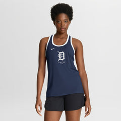 Detroit Tigers Nike Women's Tri-Blend Dri-FIT Racerback Tank Top - Navy - Nike Sale