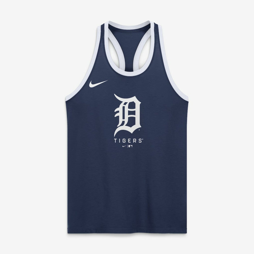 Detroit Tigers Nike Women's Tri-Blend Dri-FIT Racerback Tank Top - Navy - Nike Sale