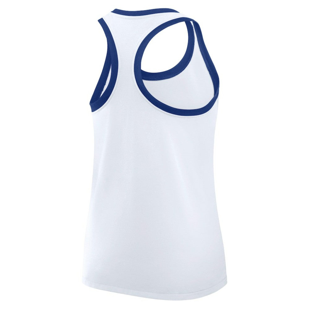 Los Angeles Dodgers Nike Women's Tri-Blend Dri-FIT Racerback Tank Top - White - Nike Lifestyle