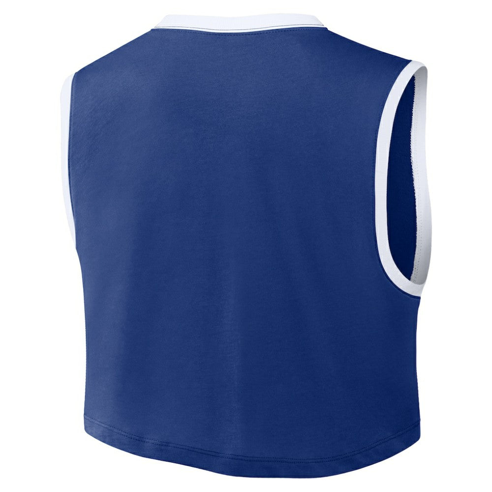 Chicago Cubs Nike Women's Primetime Loose Dri-FIT Cropped Tank Top - Royal - Nike on Sale