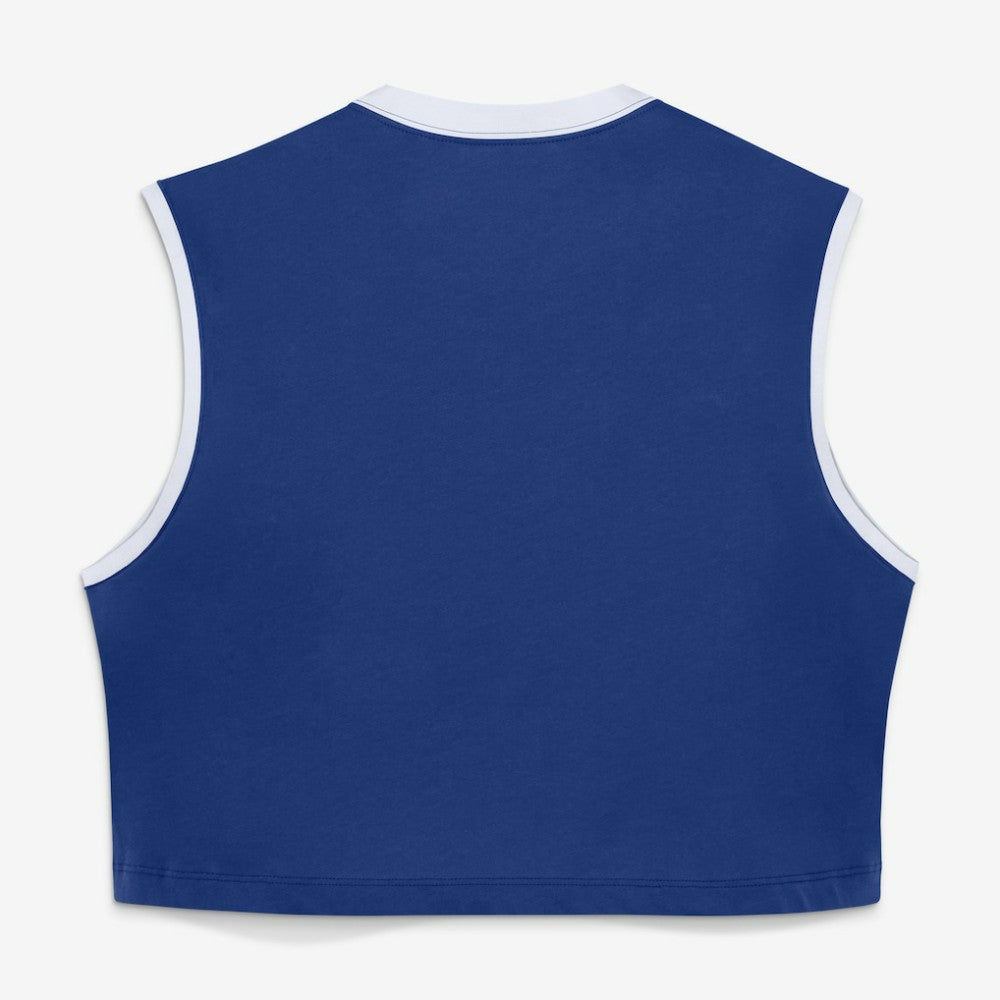 Los Angeles Dodgers Nike Women's Primetime Loose Dri-FIT Cropped Tank Top - Royal - Nike Discount