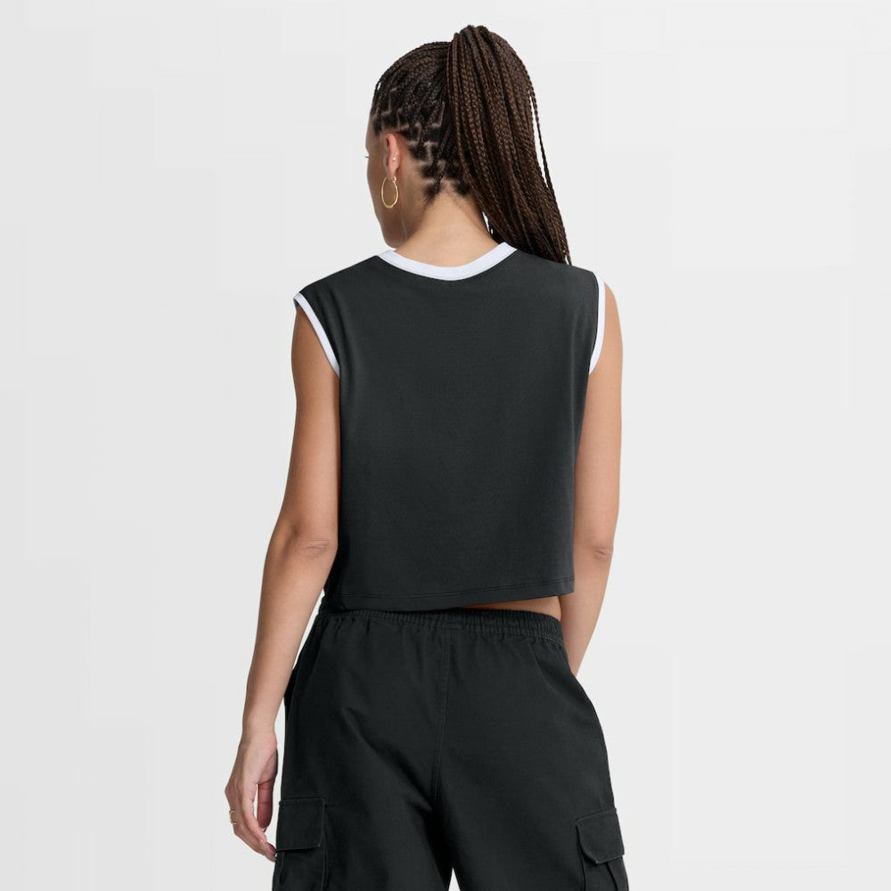 Los Angeles Dodgers Nike Women's Primetime Loose Dri-FIT Cropped Tank Top - Black - Nike Sale