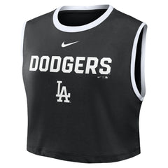 Los Angeles Dodgers Nike Women's Primetime Loose Dri-FIT Cropped Tank Top - Black - Nike Sale