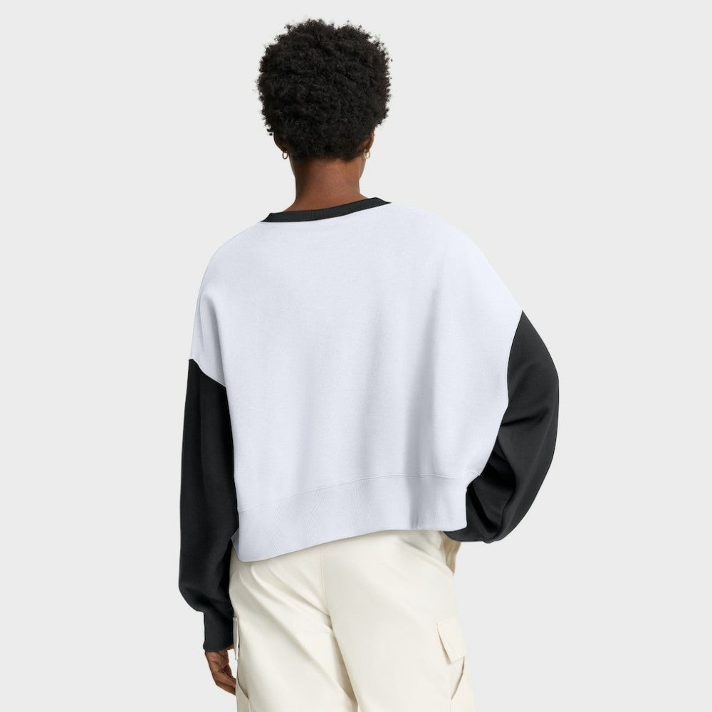 Baltimore Orioles Nike Women's Oversized High Hip Fleece Sweatshirt - White/Black - Nike on Sale