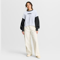 San Francisco Giants Nike Women's Oversized High Hip Fleece Sweatshirt - White/Black - Nike Lifestyle