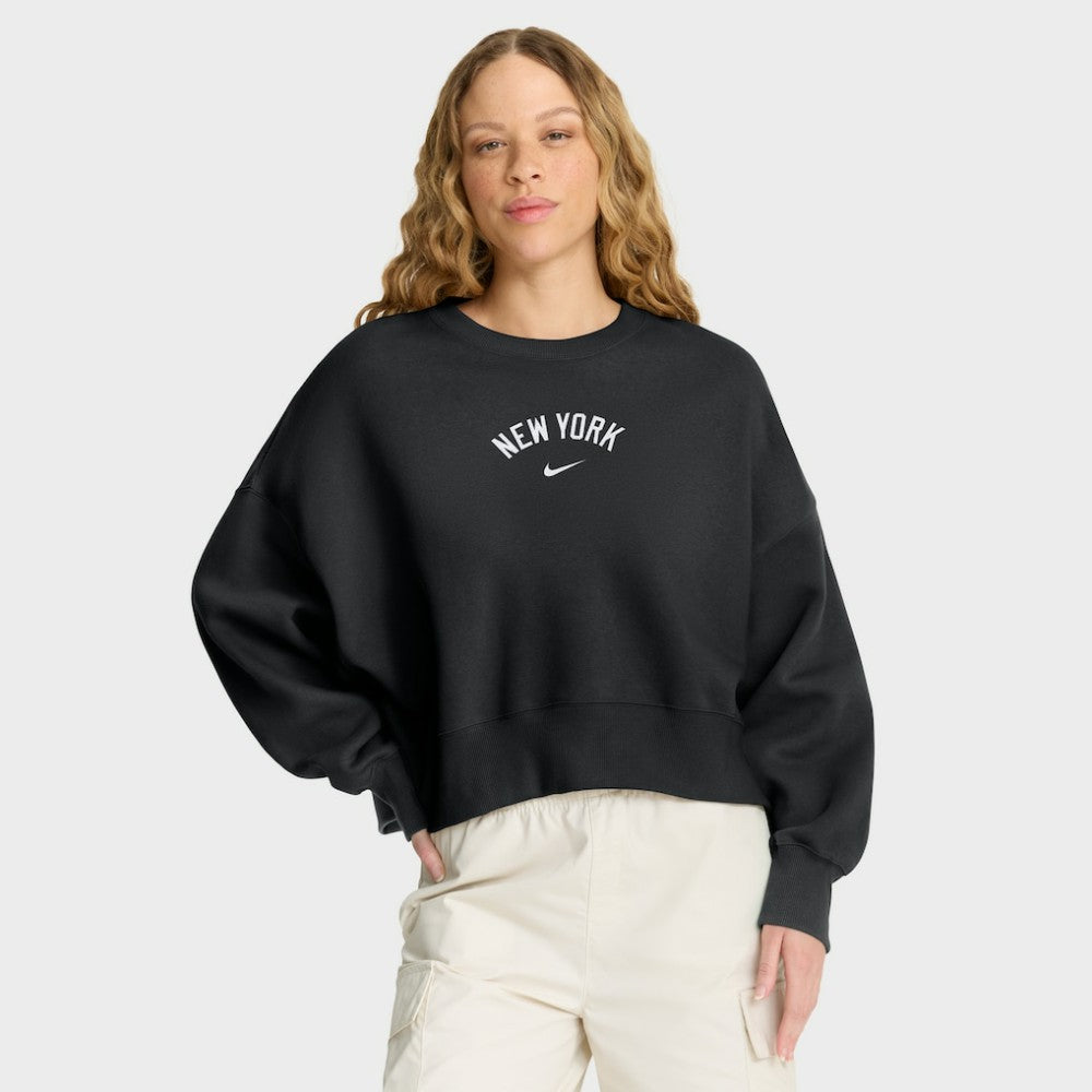 New York Yankees Nike Women's Oversized Primetime Sweatshirt - Black - Nike Discount