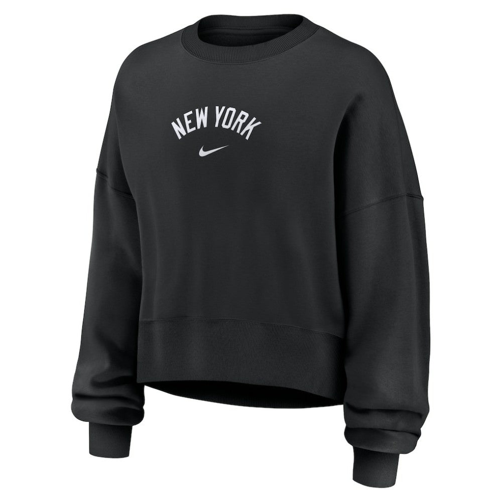 New York Yankees Nike Women's Oversized Primetime Sweatshirt - Black - Nike Discount