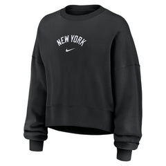 New York Yankees Nike Women's Oversized Primetime Sweatshirt - Black - Nike Discount