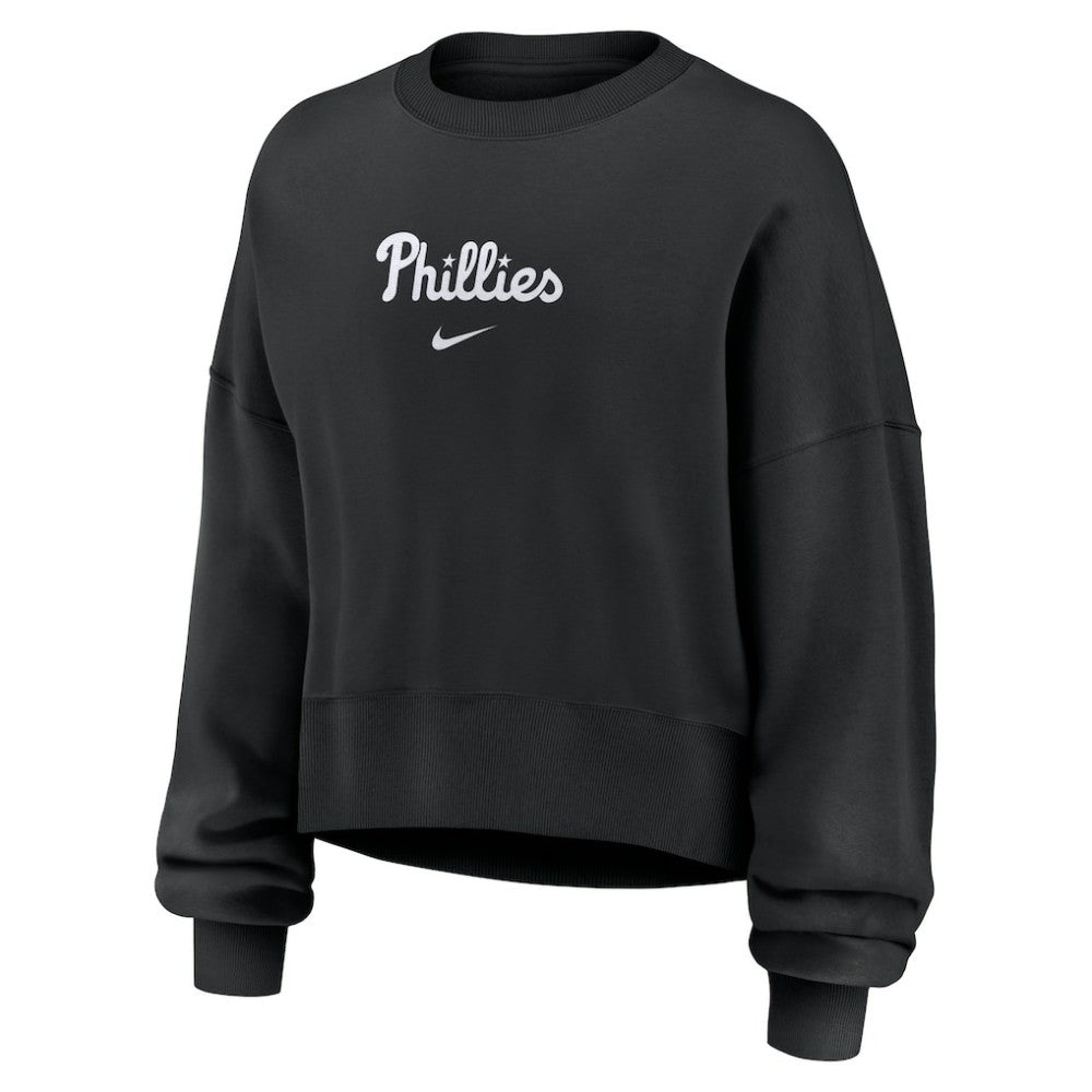 Philadelphia Phillies Nike Women's Oversized Primetime Sweatshirt - Black - Nike on Sale
