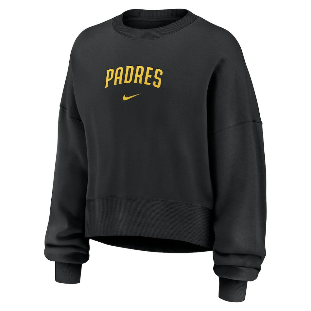San Diego Padres Nike Women's Oversized Primetime Sweatshirt - Black - Nike on Sale