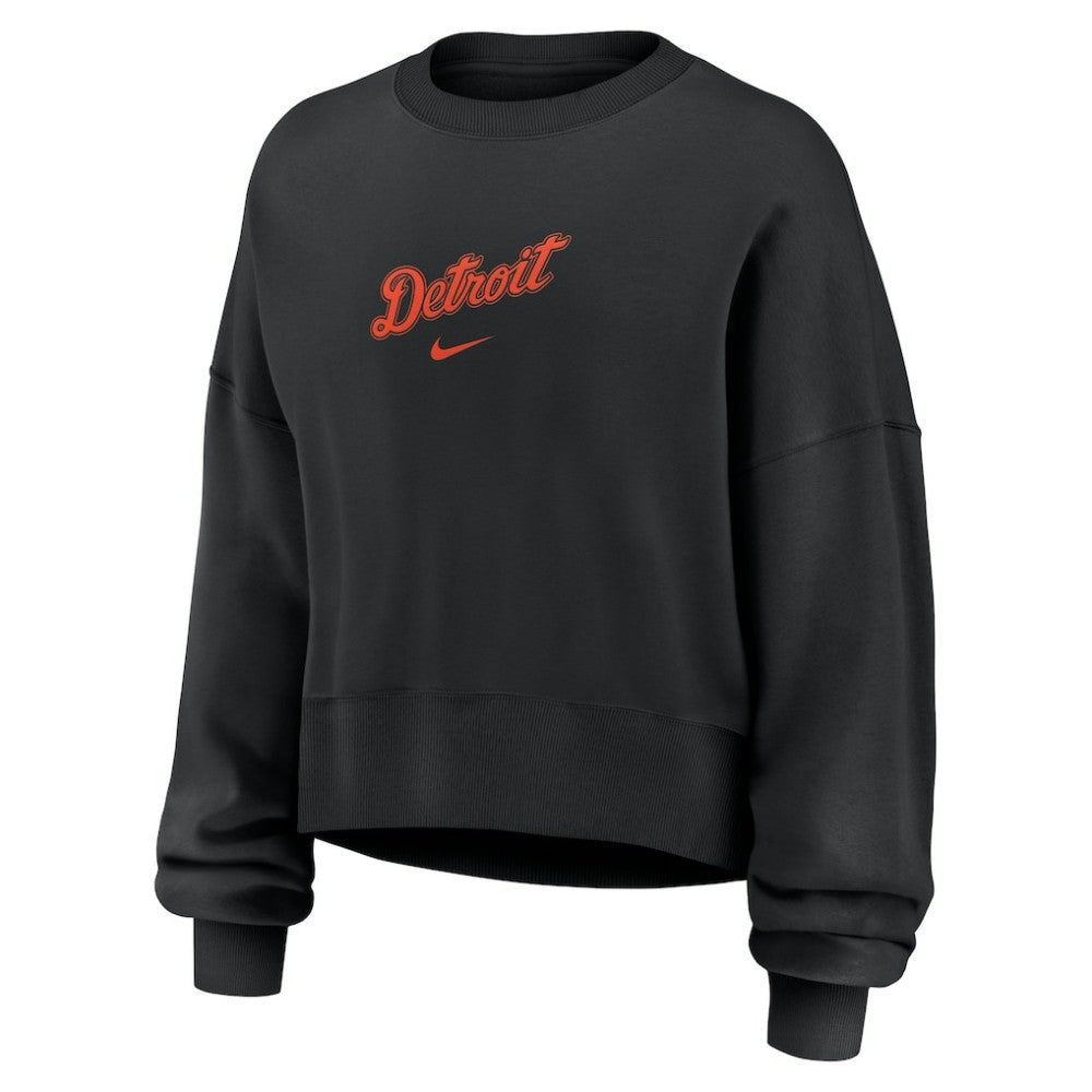 Detroit Tigers Nike Women's Oversized Primetime Sweatshirt - Black - Nike on Sale