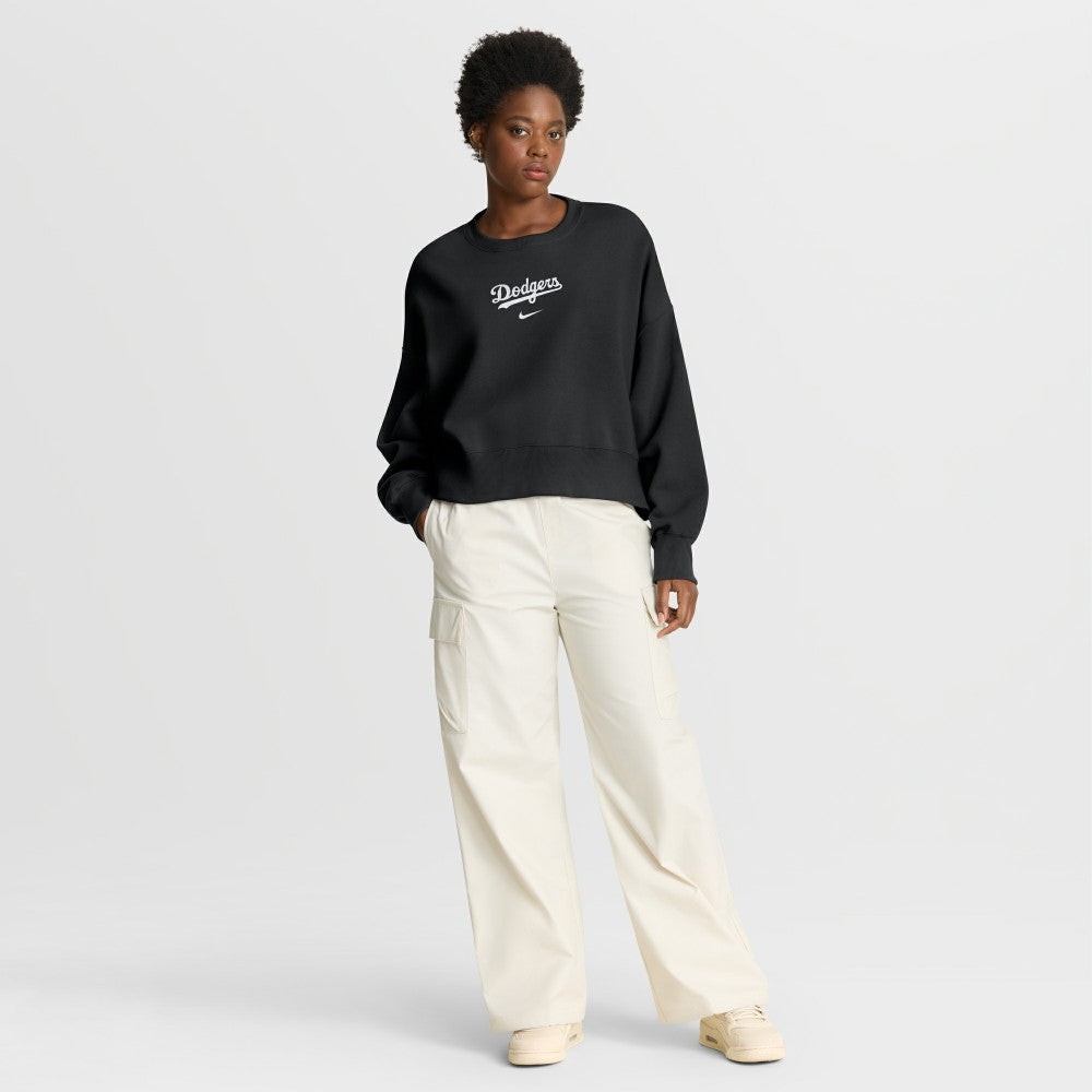 Los Angeles Dodgers Nike Women's Oversized Primetime Sweatshirt - Black - Nike Discount