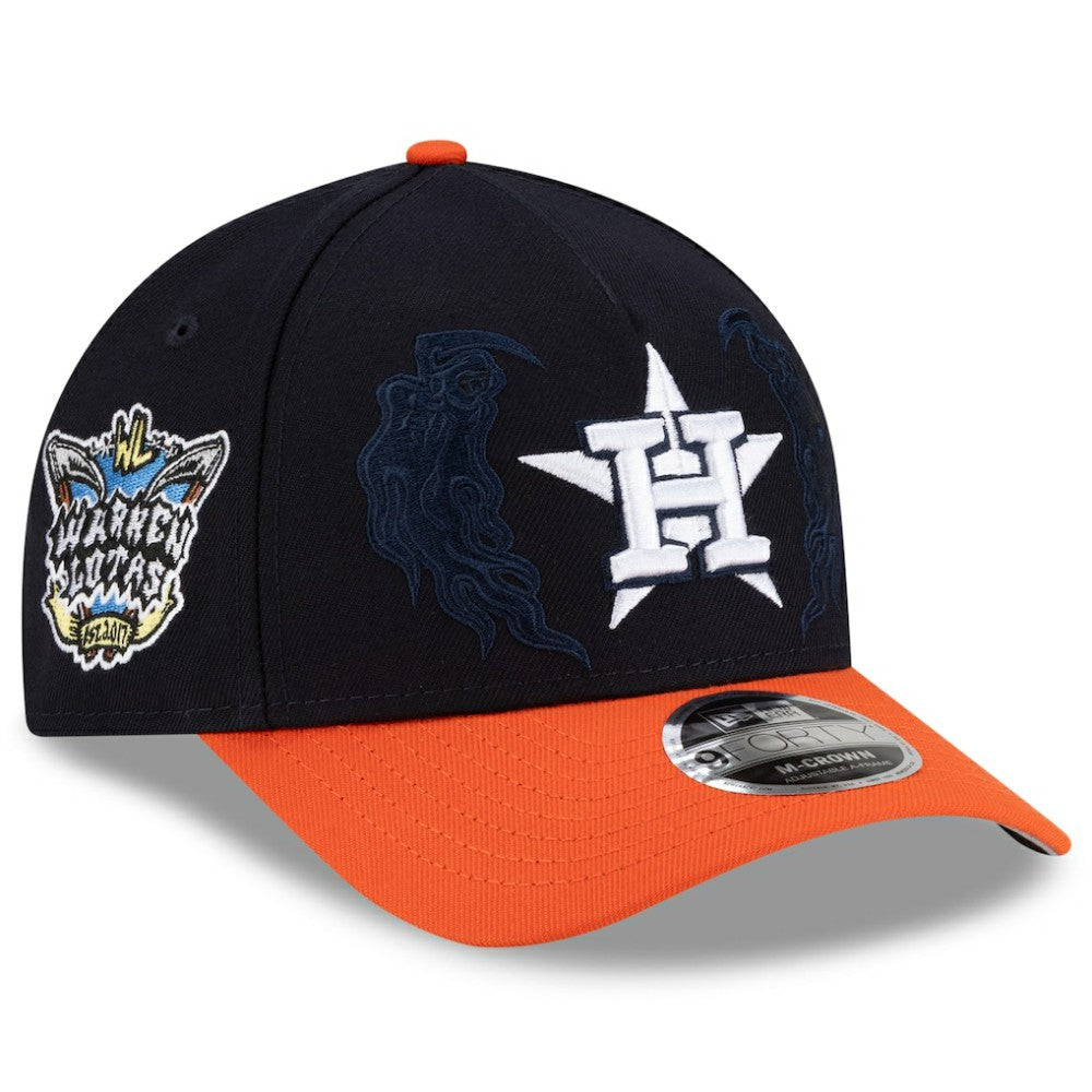 Houston Astros New Era x Warren Lotas 9FORTY A-Frame M-Crown Adjustable Hat - Navy/Orange - New Era Sale