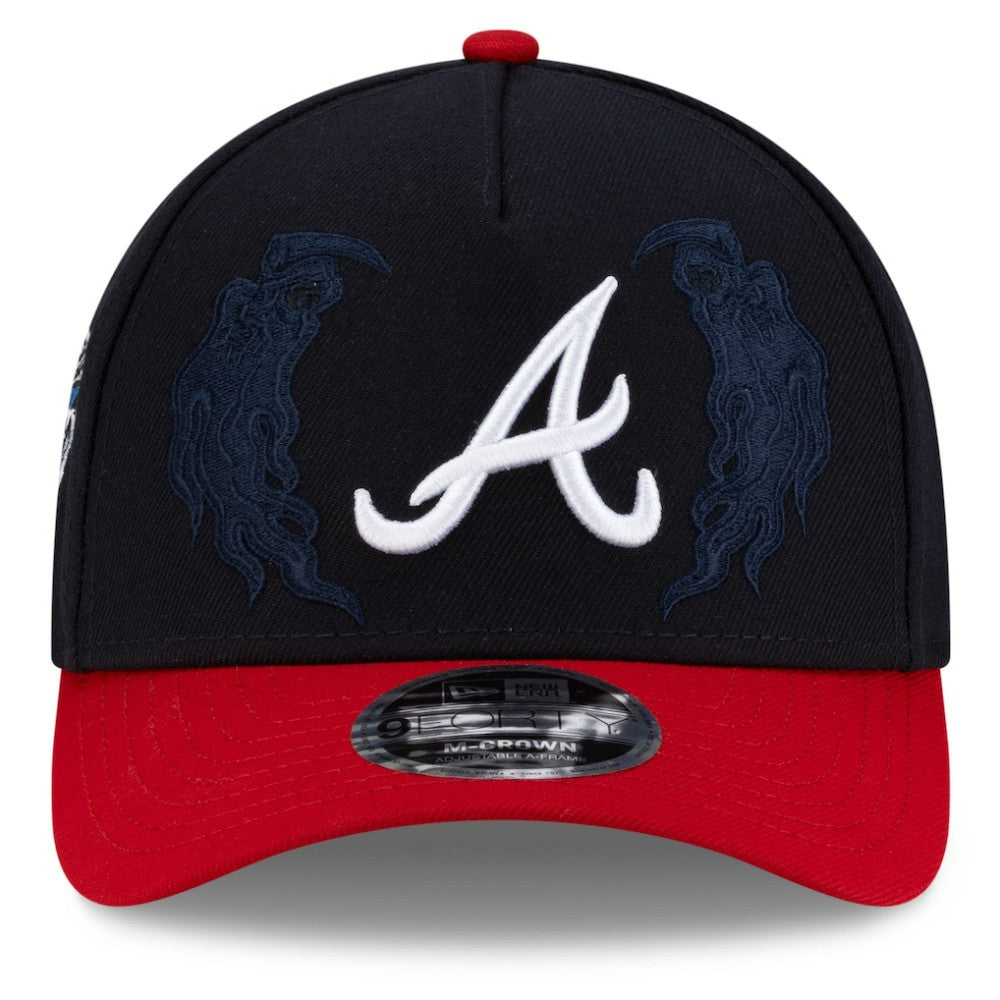 Atlanta Braves New Era x Warren Lotas 9FORTY A-Frame M-Crown Adjustable Hat - Navy/Red - New Era Discount