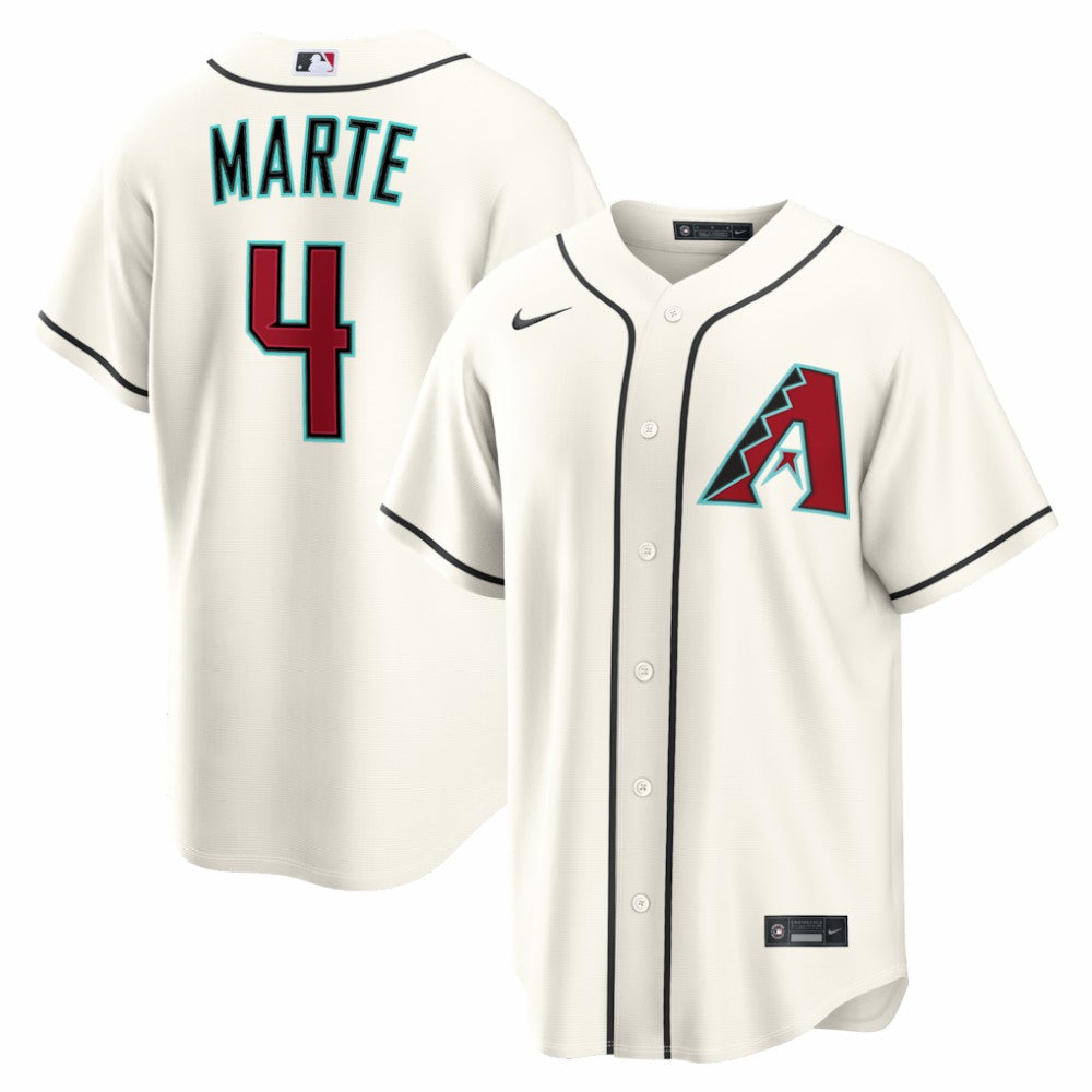 Ketel Marte Arizona Diamondbacks Nike Home Replica Jersey - Cream - Nike Lifestyle