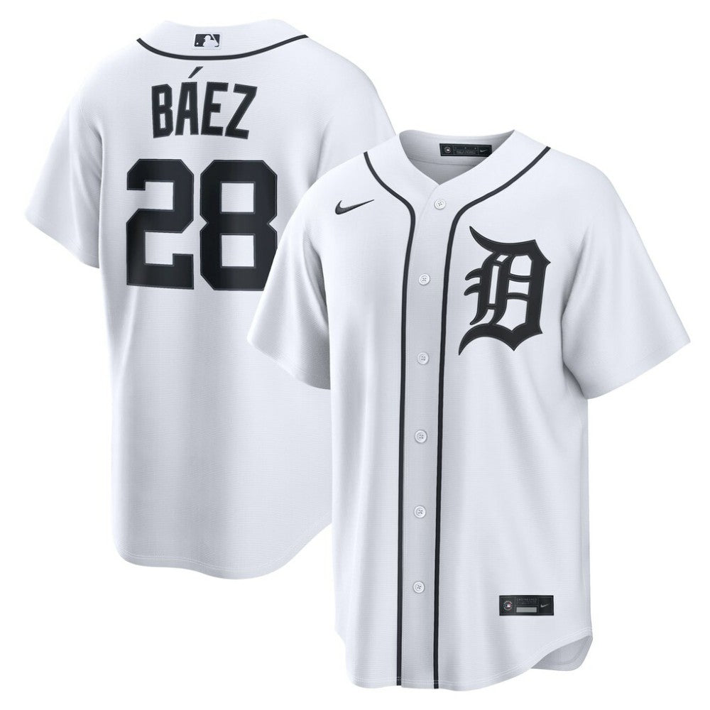 Javier Báez Detroit Tigers Nike Home Replica Jersey - White - Nike Sale
