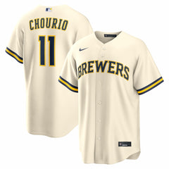 Jackson Chourio Milwaukee Brewers Nike Home Replica Jersey - Cream - Nike on Sale