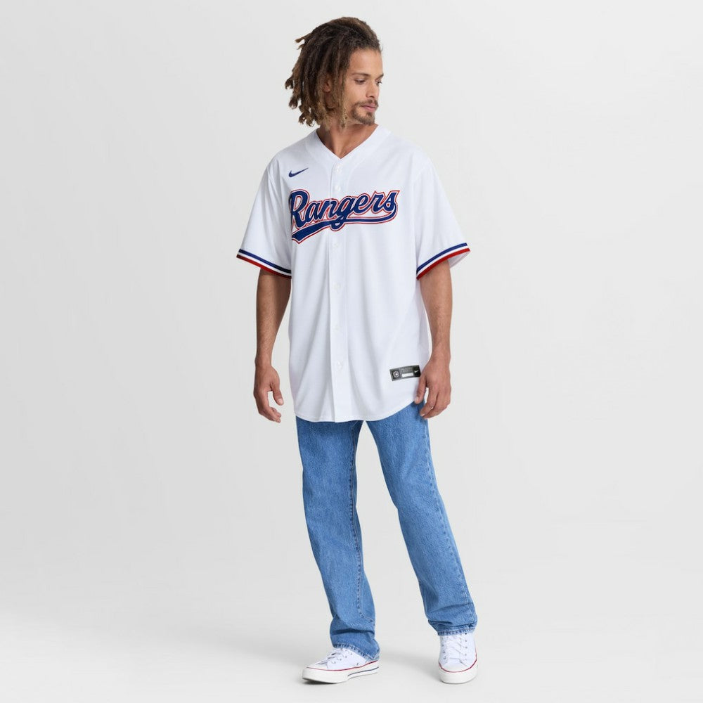 Wyatt Langford Texas Rangers Nike Home Replica Jersey - White - Nike Sale