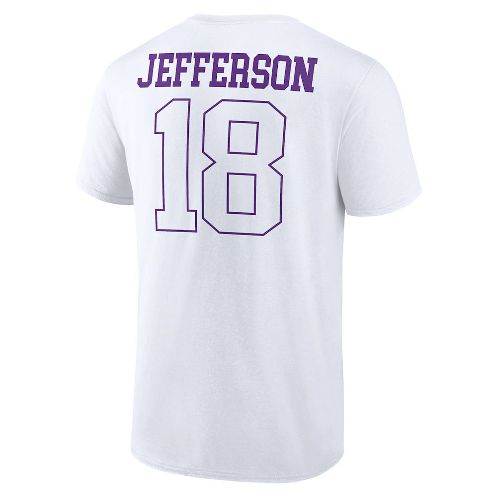 Justin Jefferson Minnesota Vikings Tonal Name & Number T-Shirt White