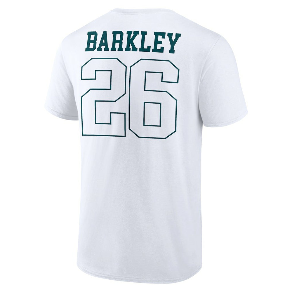 Saquon Barkley Philadelphia Eagles Tonal Name & Number T-Shirt White