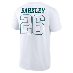 Saquon Barkley Philadelphia Eagles Tonal Name & Number T-Shirt White