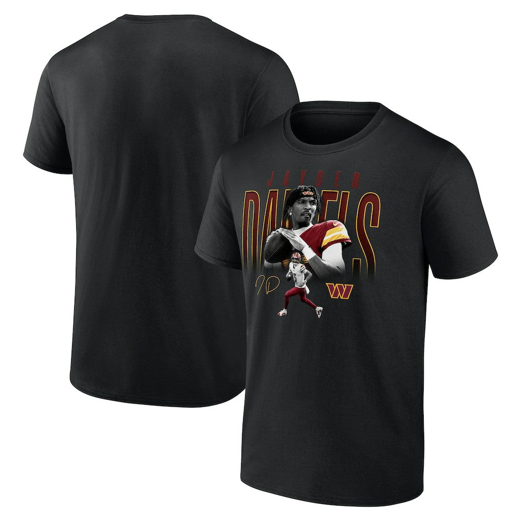 Jayden Daniels Washington Commanders Humble Shadow Player T-Shirt Black