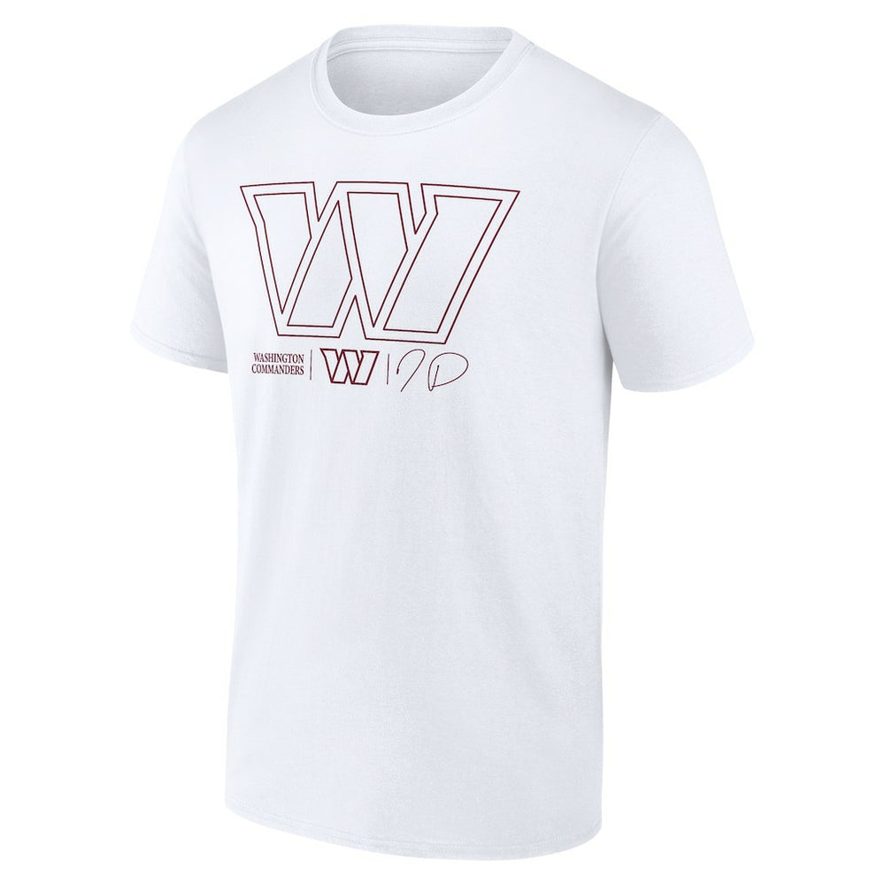 Jayden Daniels Washington Commanders Tonal Name & Number T-Shirt White