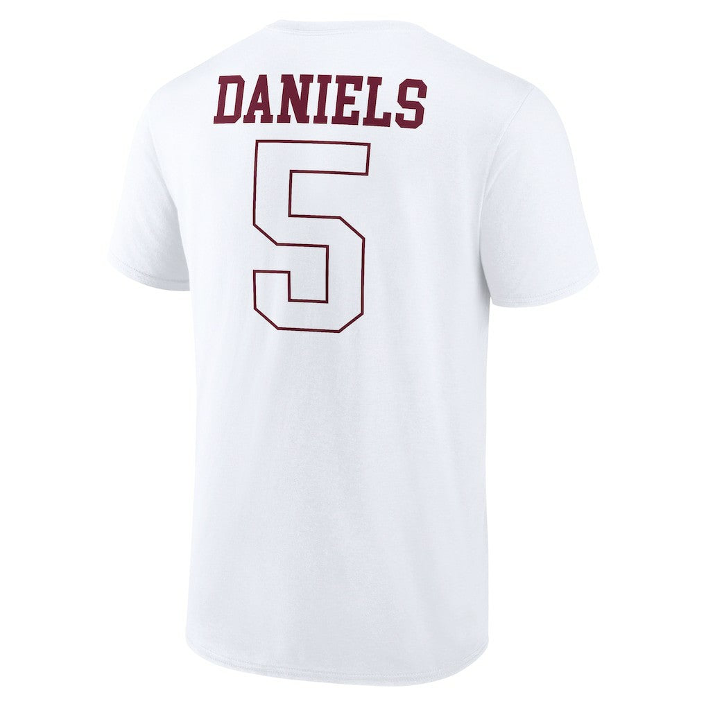 Jayden Daniels Washington Commanders Tonal Name & Number T-Shirt White