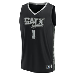 Victor Wembanyama San Antonio Spurs Fast Break Replica Player Jersey Statement Edition Black | Fanatics Lifestyle