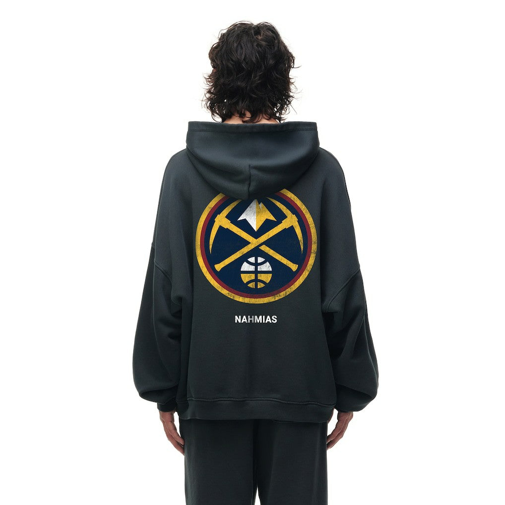 Denver Nuggets Unisex Miracle Academy x NBA Collection Vintage Sunfade Hoodie Heather Black