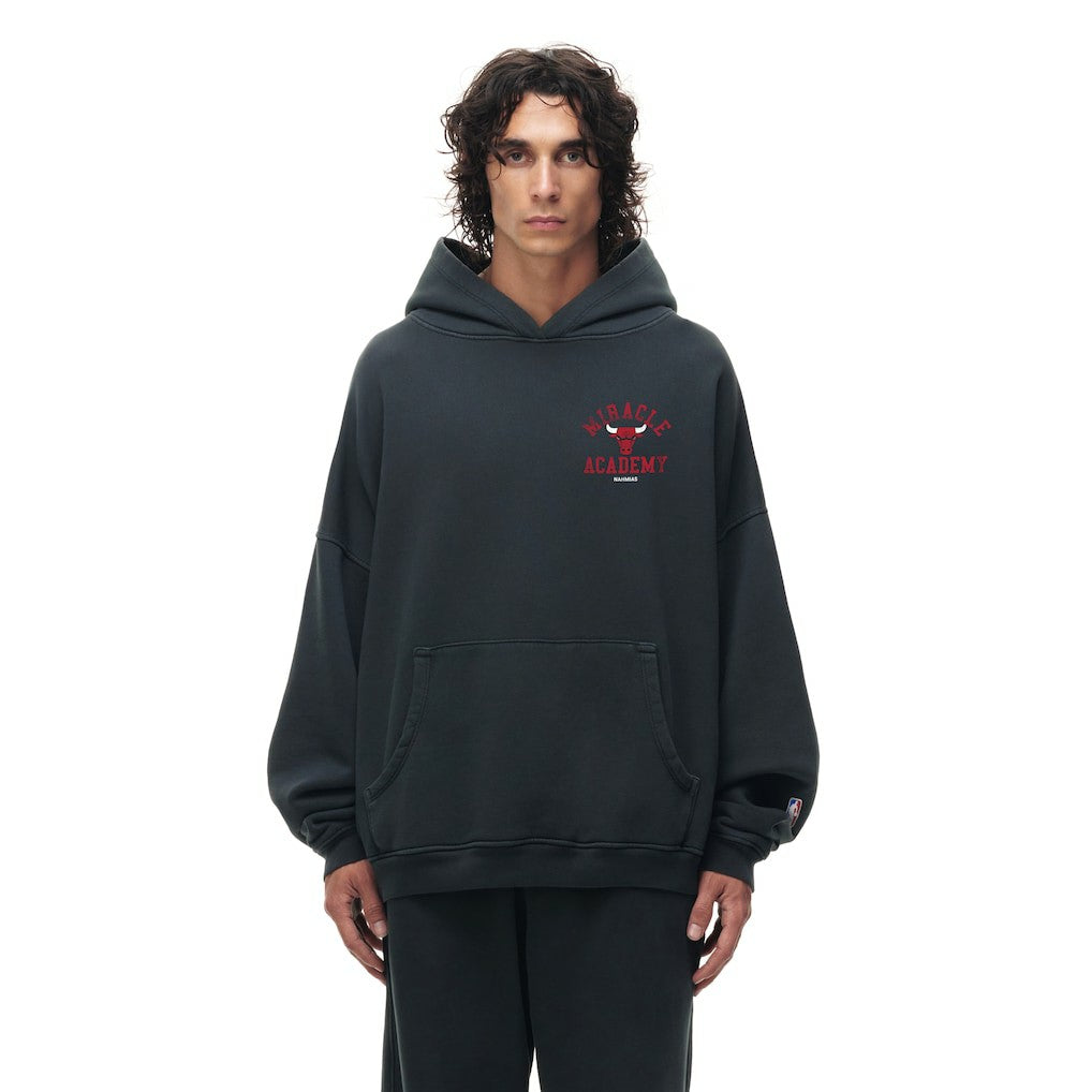 Chicago Bulls Unisex Miracle Academy x NBA Collection Vintage Sunfade Hoodie Heather Black