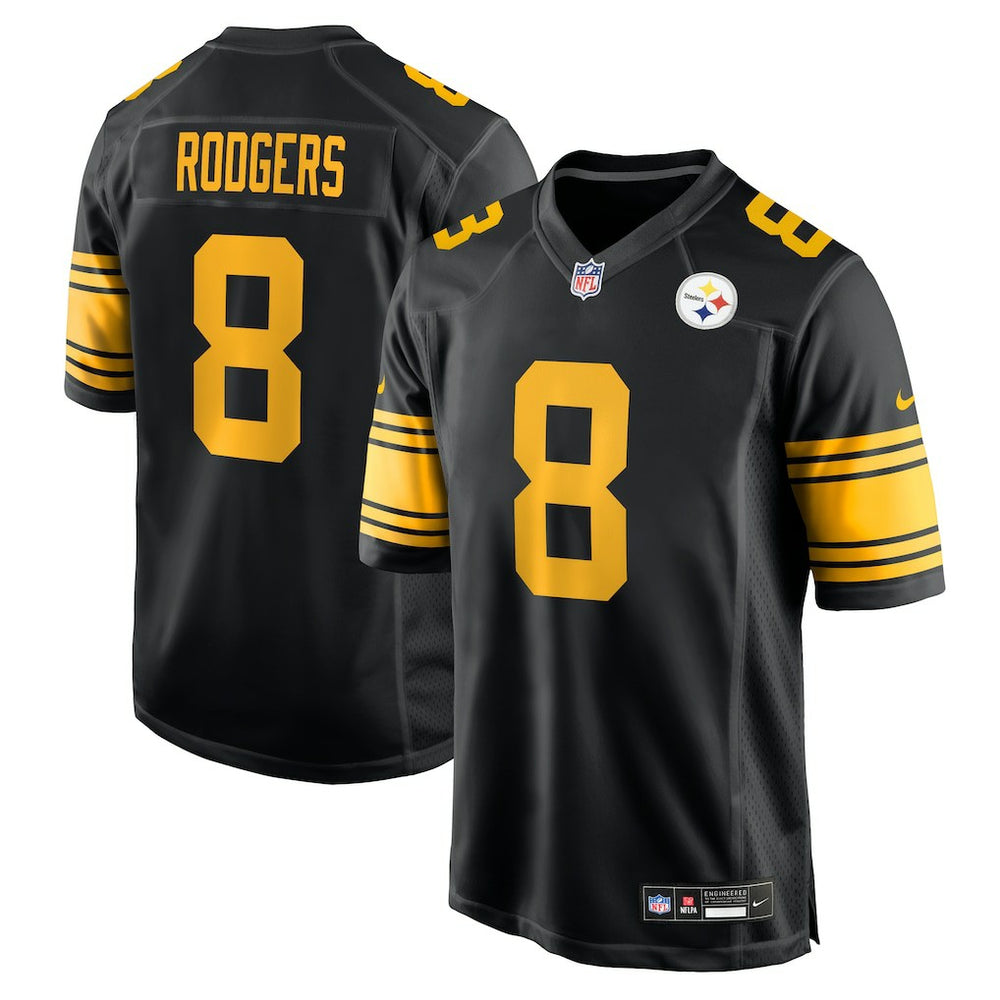 Nike Aaron Rodgers Pittsburgh Steelers Alternate Game Jersey Black