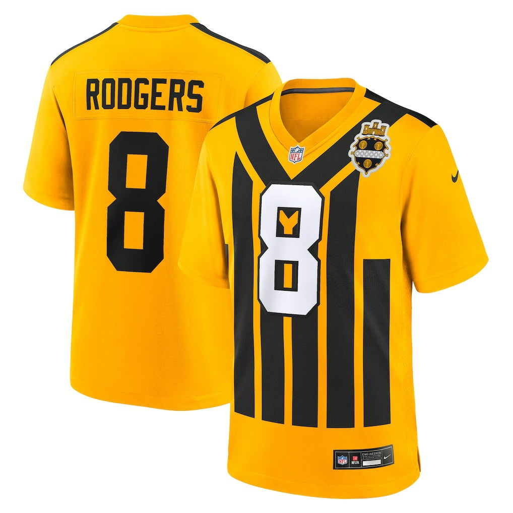 Nike Aaron Rodgers Pittsburgh Steelers Alternate 1933 Throwback Game Jersey Gold