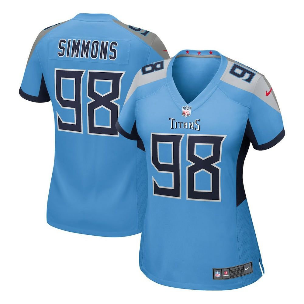 Nike Jeffery Simmons Tennessee Titans Women's Team Game Jersey Light Blue