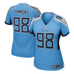 Nike Jeffery Simmons Tennessee Titans Women's Team Game Jersey Light Blue