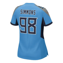 Nike Jeffery Simmons Tennessee Titans Women's Team Game Jersey Light Blue