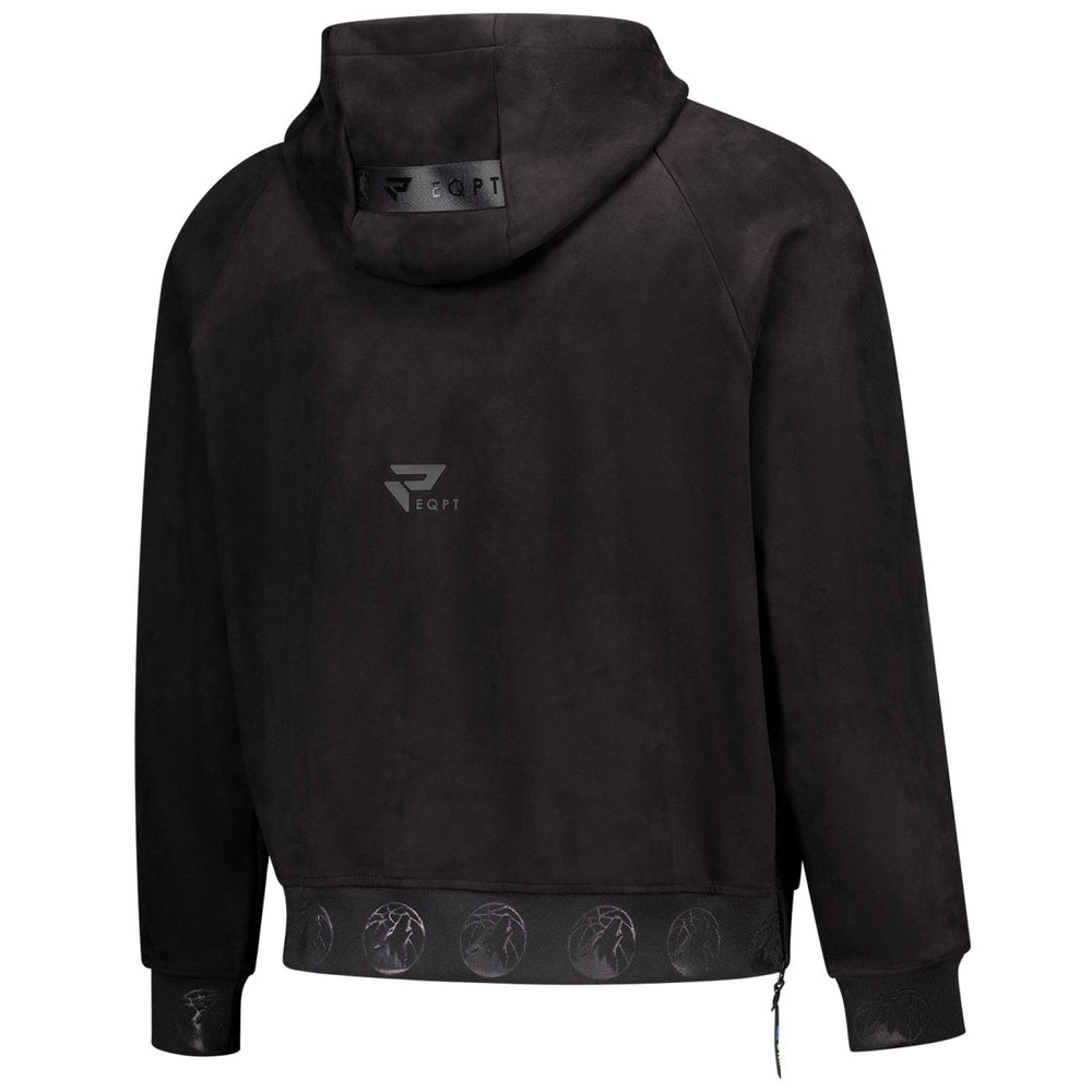 Minnesota Timberwolves Protege Eco-Friendly Functional Suede Fashion Tonal Hoodie Black
