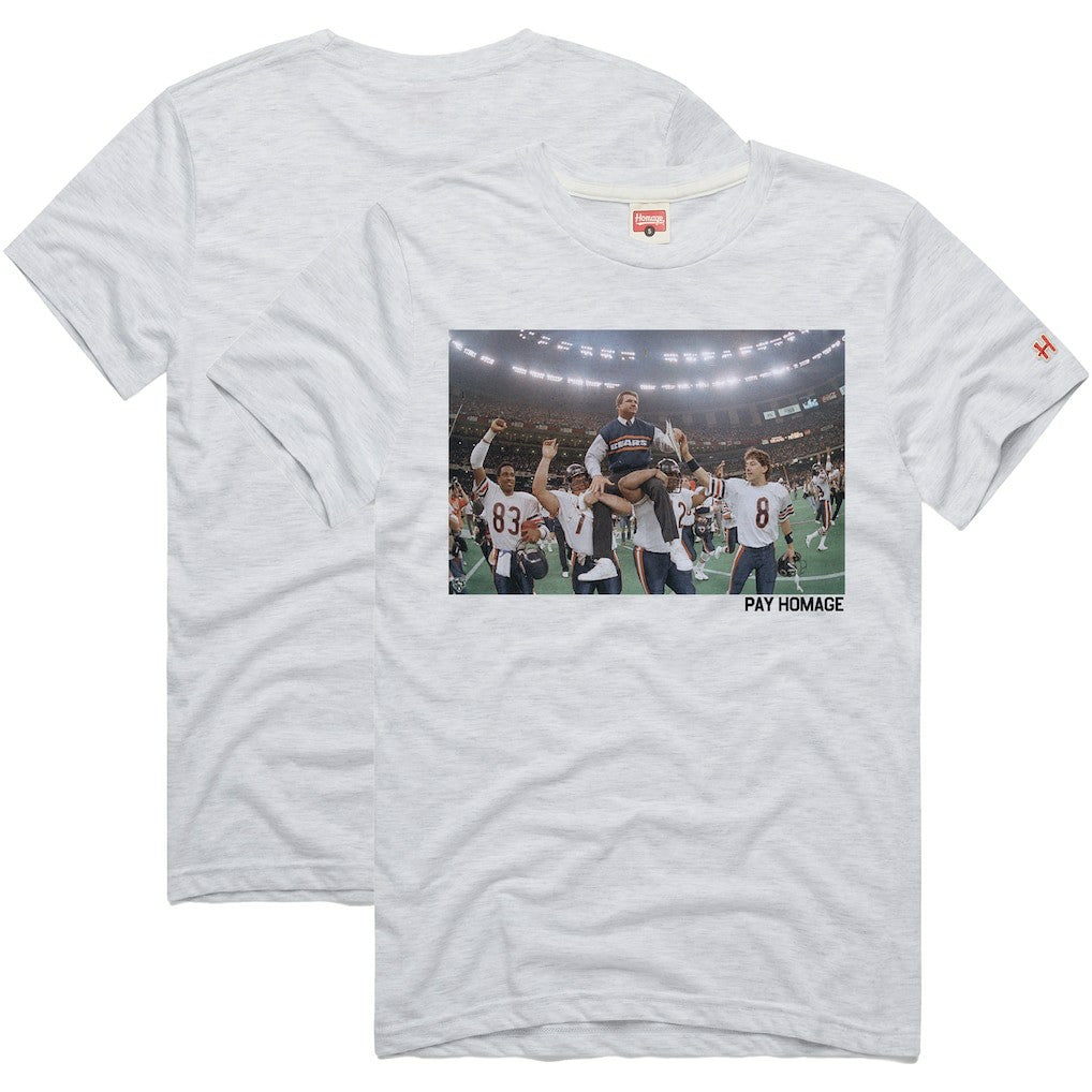 Mike Ditka Chicago Bears Homage Unisex Pay Homage Tri-Blend T-Shirt Ash