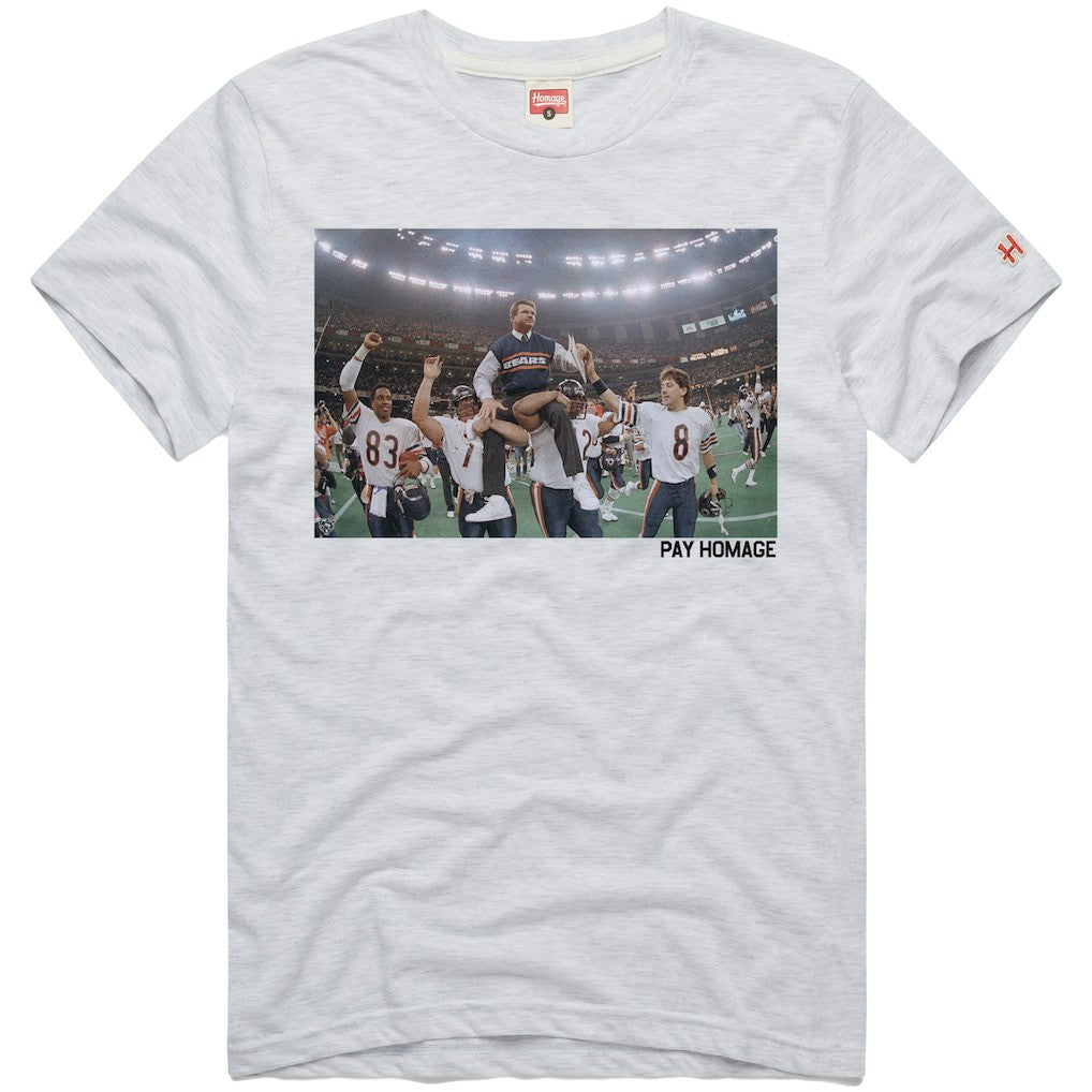Mike Ditka Chicago Bears Homage Unisex Pay Homage Tri-Blend T-Shirt Ash