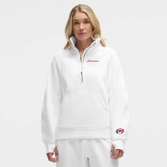 Carolina Hurricanes lululemon Women's Long Scuba Oversized Half-Zip Funnel Neck - White - NHL 203201179