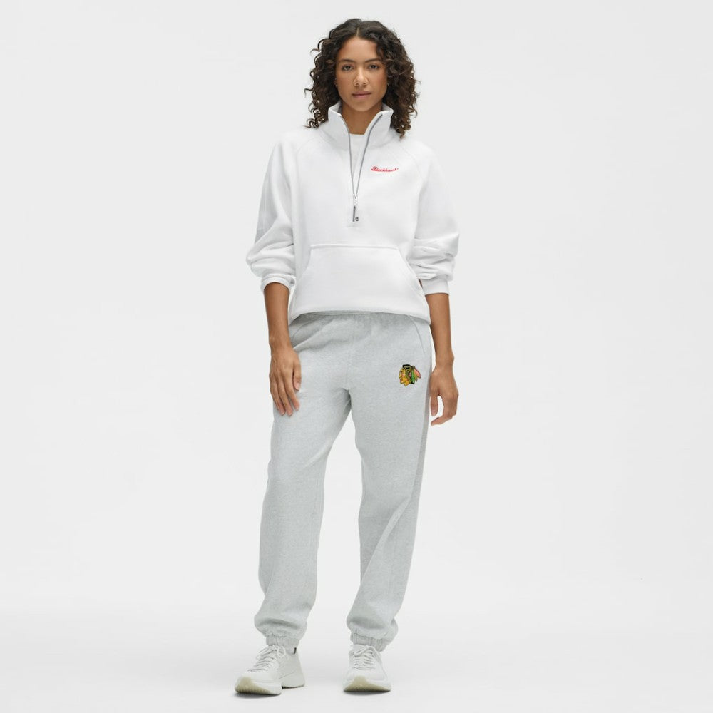 Chicago Blackhawks lululemon Women's Long Scuba Oversized Half-Zip Funnel Neck - White - NHL 203201180