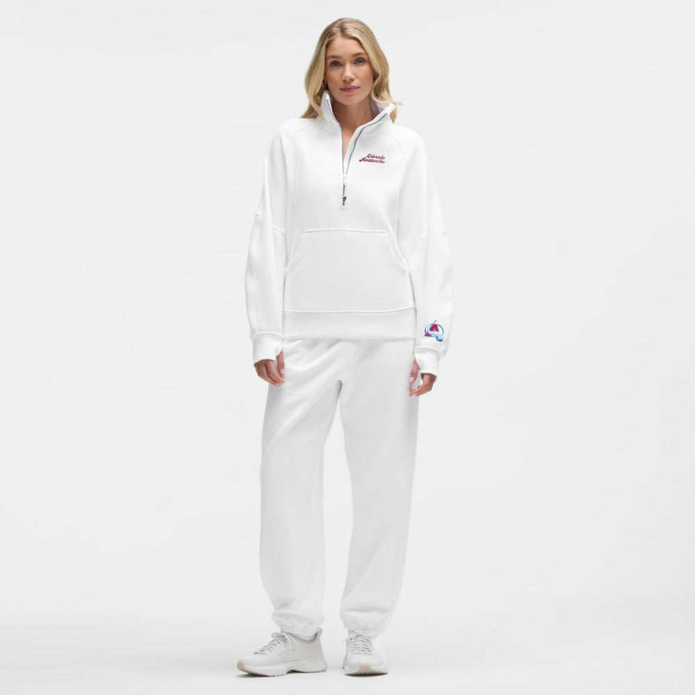 Colorado Avalanche lululemon Women's Long Scuba Oversized Half-Zip Funnel Neck - White - NHL 203201181